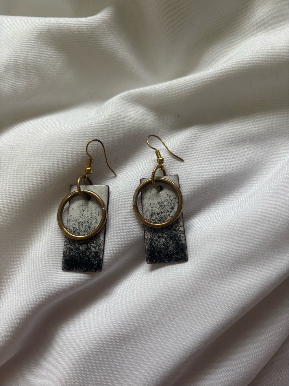 Handmade copper dangle earrings